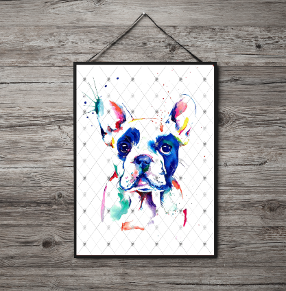 French Bulldog A4 Print, Bulldog Custom Print, Personalised Art